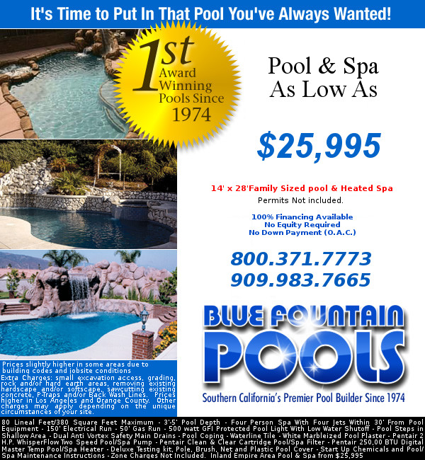 $25,995 pool special flyer